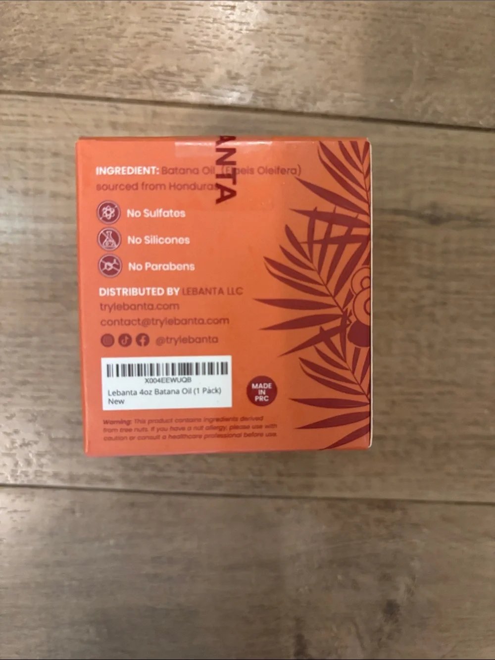 100% Raw Batana Oil Paste Hair Mask - Orange